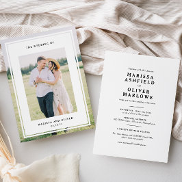 Invitación Sitio web de Boda de fotografías con dos caras