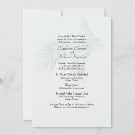 Invitación Sitio web del Boda de 2 venas de tono suave tropic