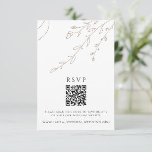 Invitación Sitio web del Boda de código QR en línea de Boho N
