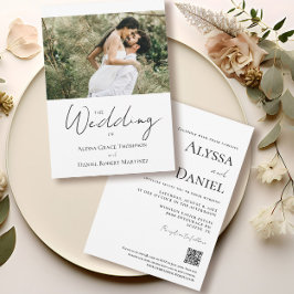 Invitación Sitio web del Boda de fotografía personalizado bla