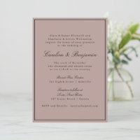 Sitio Web Formal Classic Border Script Mauve Boda