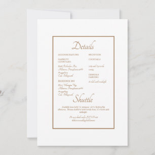 Invitación Sitio web formal detalle de boda tipografía oro bl