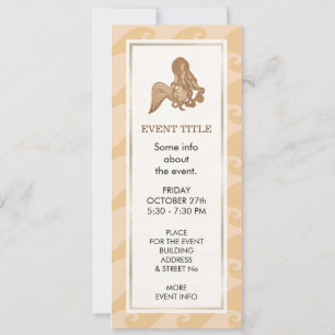 Invitación Sitting Mermaid Beige
