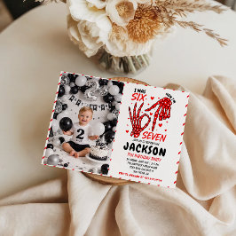 Invitación Six Seven Birthday Skeleton Hands Party Invitation