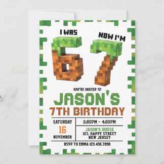 Invitación Six Seven Game Birthday Invitation. game Invite