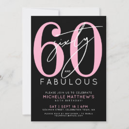 Invitación Sixty And Fabulous 60th Birthday Party