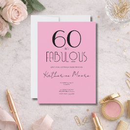 Invitación Sixty and Fabulous 60th Birthday Party 