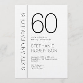Invitación Sixty and Fabulous Modern 60th Birthday Party
