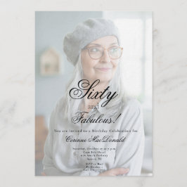 Invitación Sixty and Fabulous Photo 60th Birthday Party