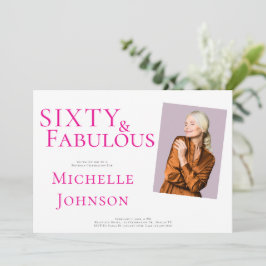 Invitación Sixty and Fabulous Photo 60th Birthday Party