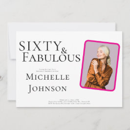 Invitación Sixty and Fabulous Photo 60th Birthday Party
