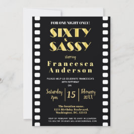 Invitación Sixy y Moda fresca tema de película Black Gold de