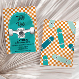 Invitación Skateboard dos rad 2º cumpleaños