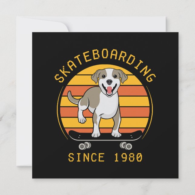 Invitación Skateboarding Desde 1980 (Reverso)