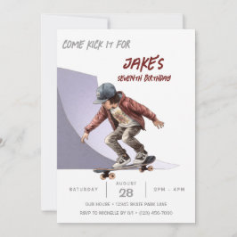 Invitación Skateboarding Foto Skate Park Boys Fiesta de cumpl