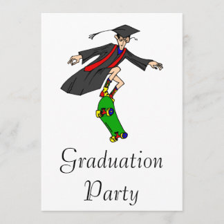 Invitación Skateboarding para graduación