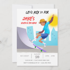 Invitación Skateboarding Skate Park Fiesta de cumpleaños