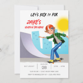 Invitación Skateboarding Skate Park Fiesta de cumpleaños