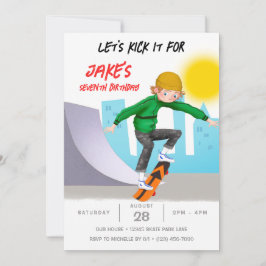 Invitación Skateboarding Skate Park Fiesta de cumpleaños