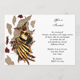 Invitación Skeleton aboga a través de la fiesta de Halloween