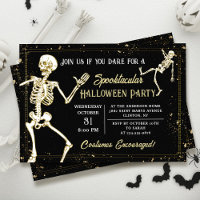 Skeleton bailarín Black Gold Halloween Party