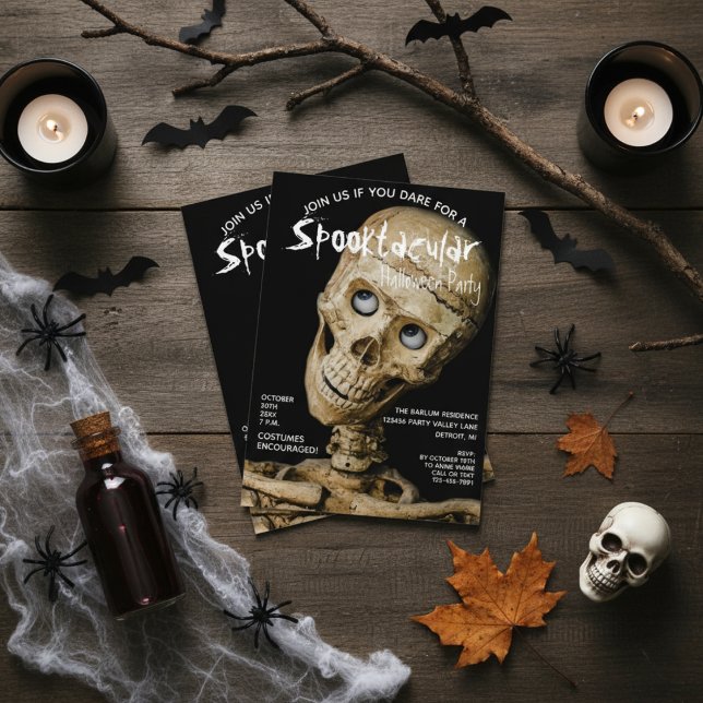 Invitación Skeleton Bash Halloween (Skeleton Bash Halloween Party Invitation)