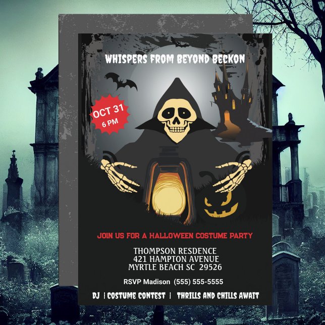 Invitación Skeleton Costume Halloween Party (Subido por el creador)