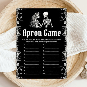 Invitación Skeleton Gótico Halloween Bridal Shower Apron Jueg