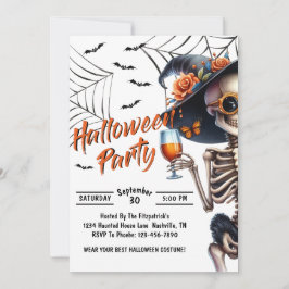 Invitación Skeleton Halloween Party