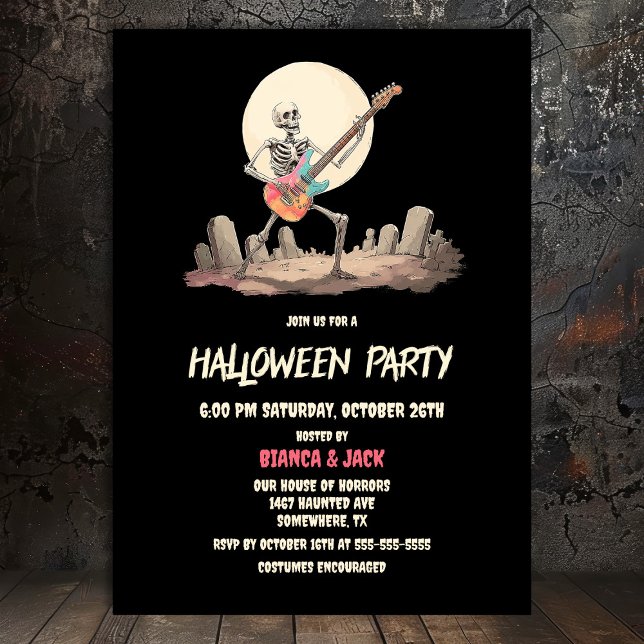 Invitación Skeleton Halloween Party (Subido por el creador)