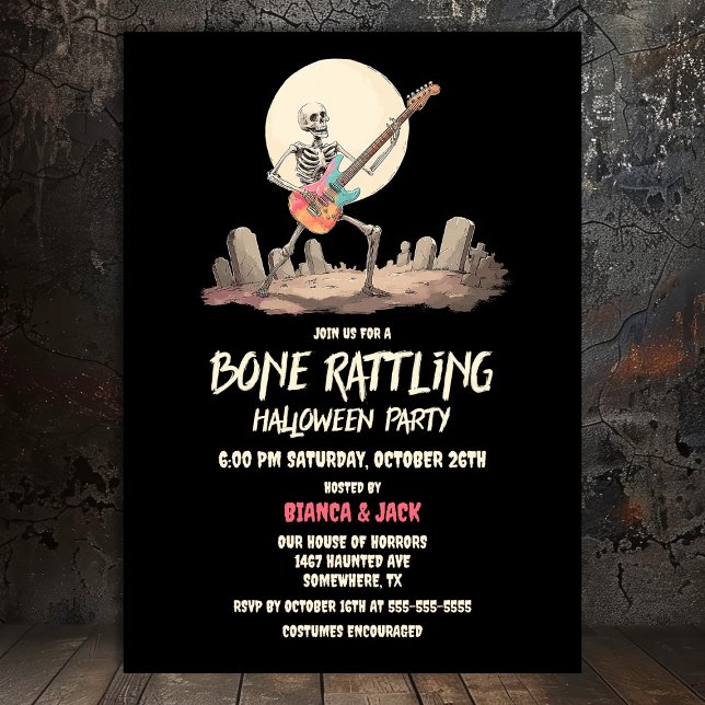 Invitación Skeleton Halloween Party (Subido por el creador)