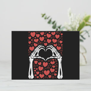 Invitación Skeleton Hand Heart Día de San Valentín Funny Love