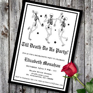Invitación Skeleton hasta la muerte nos hace la Fiesta Bachel