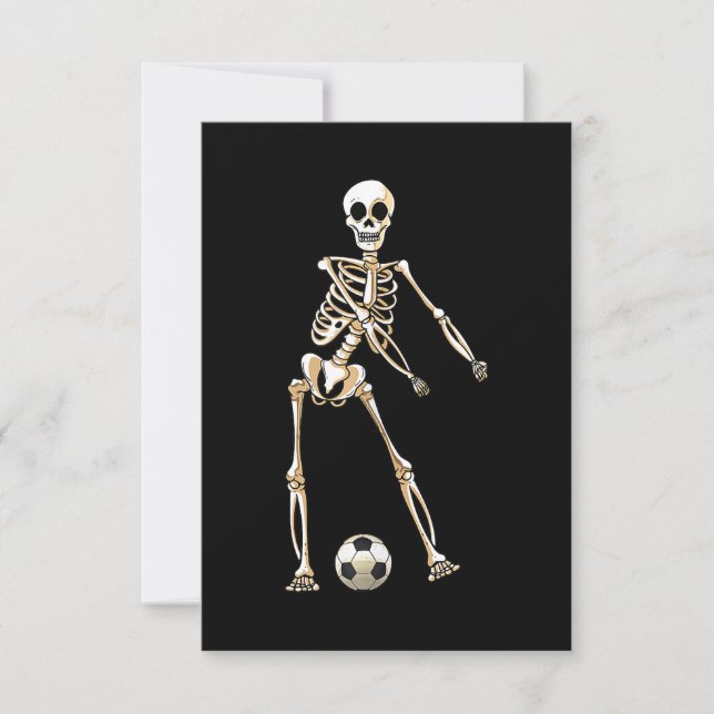 Invitación Skeleton Soccer Halloween Flossing Dance Cosplay (Anverso)