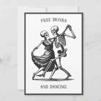 Invitación Skeletons Dancing Wedding Invitation