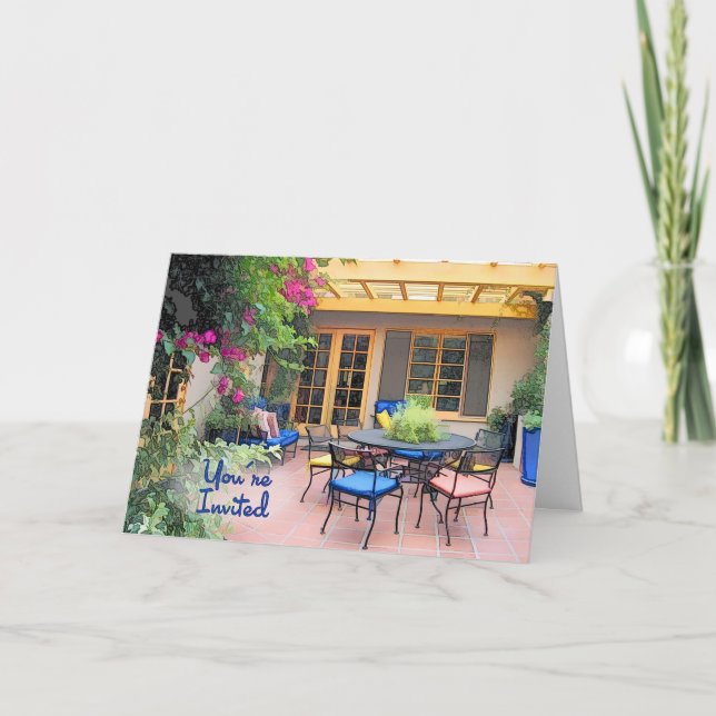 Invitación Sketch of Al Fresco Patio You're Invited (Anverso)