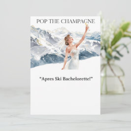 Invitación Ski Bachelorette Weekend Bride on the Slopes