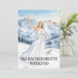 Invitación Ski Bachelorette Weekend Bride on the Slopes