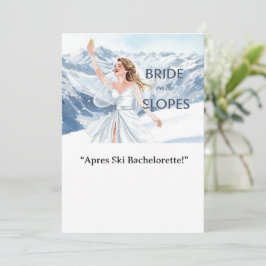 Invitación Ski Bachelorette Weekend Bride on the Slopes