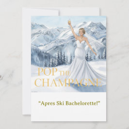 Invitación Ski Bachelorette Weekend Bride on the Slopes