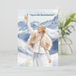 Invitación Ski Bachelorette Weekend Bride on the Slopes