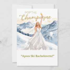 Invitación Ski Bachelorette Weekend Bride on the Slopes