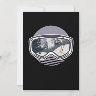 Invitación Ski Googles Lift Skier Regalo Deportivo de Inviern
