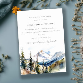 Invitación Ski Mountain Telluride Colorado Bridal Shower