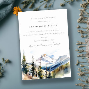 Invitación Ski Mountain Telluride Colorado Bridal Shower