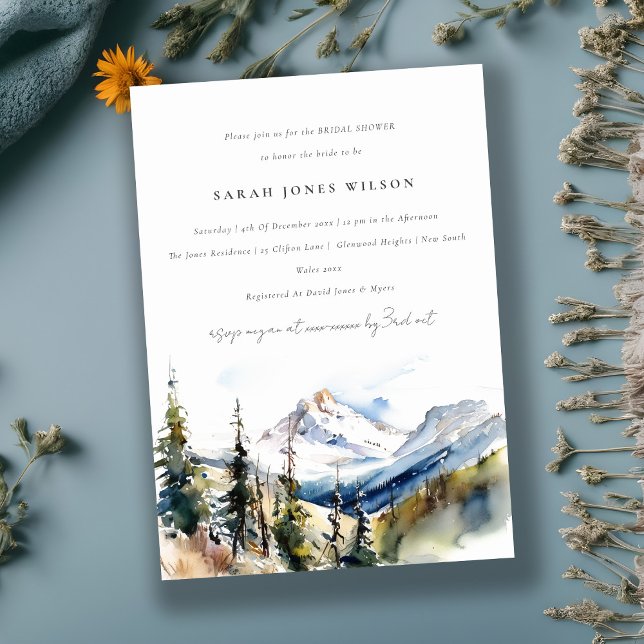 Invitación Ski Mountain Telluride Colorado Bridal Shower (Subido por el creador)