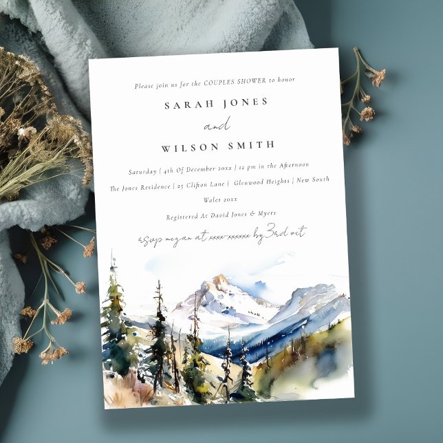 Invitación Ski Mountain Telluride Ducha Parejas Colorado (Subido por el creador)