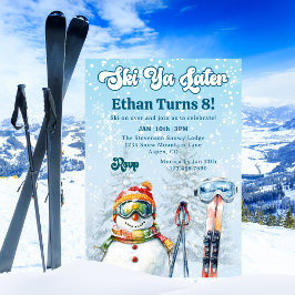 Invitación Ski Ya Later Apres Ski Winter Snow Boys Birthday