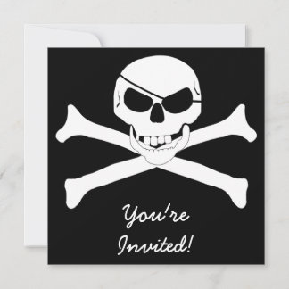 Invitación Skull & Crossbone - Jolly Roger
