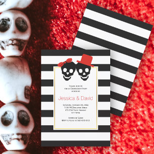 Invitación Skull red Halloween boda fiesta de compromiso
